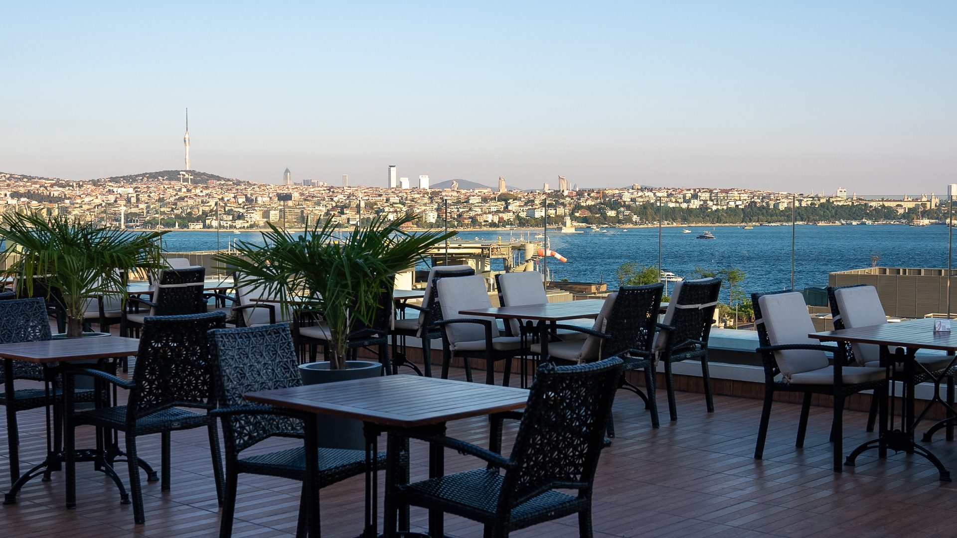 N Teras Bar and the Bosphorus, by day